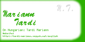 mariann tardi business card